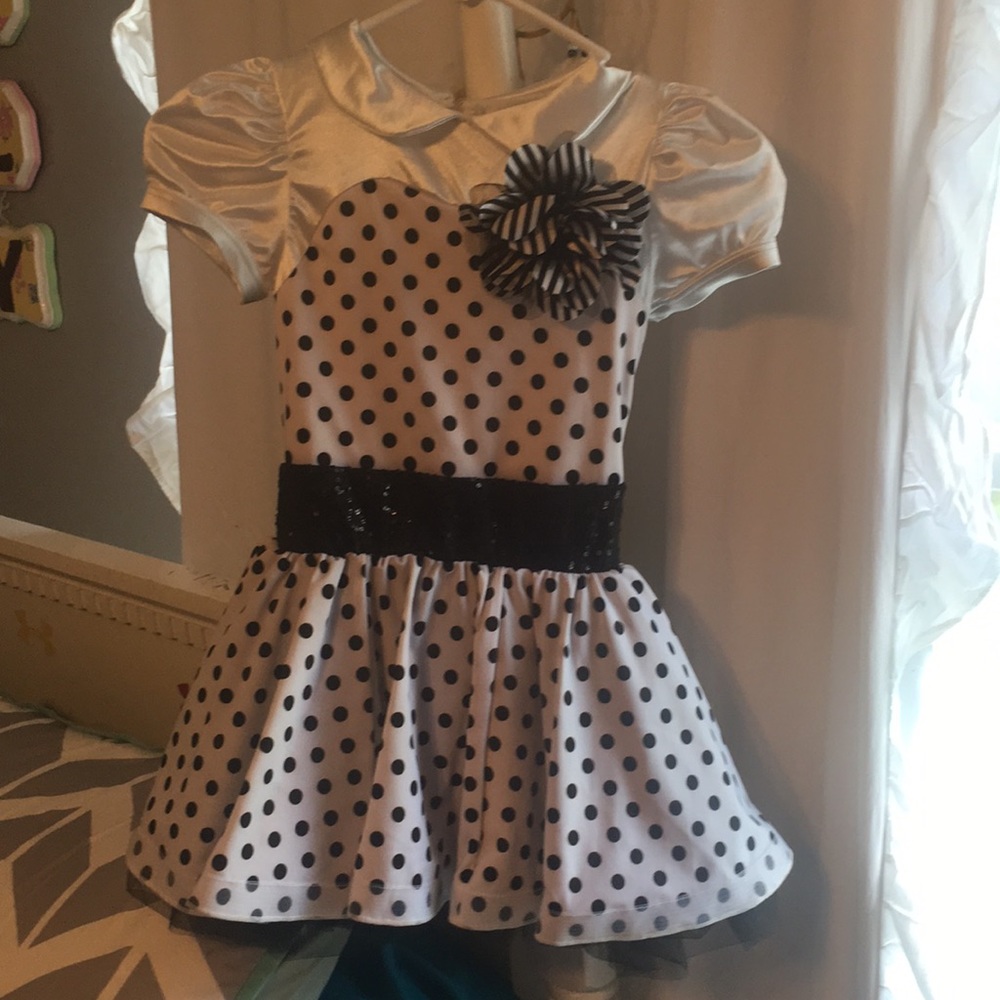 Black and white dance costume